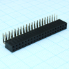 DS1024-2X20R2 Гнездо на плату угловое 2x20 конт., шаг 2.54 мм., длина 8.5мм. CONNFLY pe317915 фото
