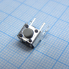 B3F3122 Кнопка тактильная 6х6мм угловая h=1.6mm усилие нажатия 1.47N(150гр) 0.05А 24В монтаж в отверстие OMRON pe355043 фото