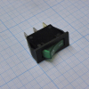 IRS-101-2C3-G/B Переключатель ON-OFF с подсветкой 10A 250VAC 10000 циклов вогнутая кнопка зелёная Jietong pe124904 фото
