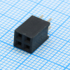DS1023-2X2SF11 Разъем штыревой двухрядный, розетка прямая на плату 4 контакта 2х2, шаг 2.54мм CONNFLY pe679145 фото