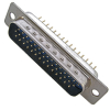DS1077-44MB8NSS Разъем D-Sub высокой плотности, вилка 44 контакта прямая на плату, черный изолятор CONNFLY pe391147 фото