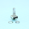 PEC11R-4220K-S0024 Энкодер PEC11, 24 щелчка, 24 импульса, металлический вал с насечкой 20мм, с кнопкой, горизонтальные выводы,крепление на гайку 7мм BOURNS pe95212 фото