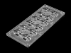 ALST173D12LED5050T2M-L Групповая прямоугольная линза 2x6 на 12 светодиодов 3030/3535/5050, эфф=90%, диаграмма T2M-Long, 173x71.4мм H:9,88мм, PC-1250Z TEIJIN ASAHI OPTICS pe535802 фото