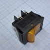 IRS-201-2B3-Y/B Переключатель ON-OFF с подсветкой 15A 250VAC 10000 циклов прямоугольная кнопка желтая Jietong pe124923 фото