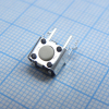 B3F3100 Кнопка тактильная 6х6мм угловая h=0.9mm усилие нажатия 0.98N(100гр) 0.05А 24В монтаж в отверстие OMRON pe353277 фото