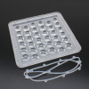 AJHB180D36LED60G Групповая квадратная линза на 36 светодиодов 3535/3030, эфф=90%, диаграмма 60°, 180x180мм H:13,7мм, PC ASAHI OPTICS pe1065727 фото