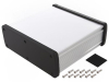 ALUG708SR160 Алюминиевый серебряный корпус с черными торцевыми панелями GAINTA pe409515 фото
