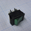 IRS-202-2C7-G/B Переключатель ON-ON с подсветкой 15A 250VAC вогнутая кнопка зелёная Jietong pe124953 фото