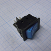 IRS-201-3C3-BL/B Переключатель ON-OFF с подсветкой 15A 250VAC 10000 циклов вогнутая кнопка синяя Jietong pe124974 фото