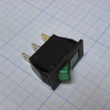 IRS-101-2B3-G/B Переключатель ON-OFF с подсветкой 10A 250VAC 10000 циклов прямоугольная кнопка зелёная Jietong pe124899 фото