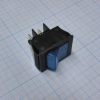 IRS-201-2B3-BL/B Переключатель ON-OFF с подсветкой 15A 250VAC 10000 циклов прямоугольная кнопка синяя Jietong pe124925 фото