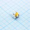 B3F3152 Кнопка тактильная 6х6мм угловая h=3.9.6mm усилие нажатия 1.47N(150гр) 0.05А 24В монтаж в отверстие OMRON pe351359 фото