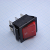 IRS-202-1A7-R/B Переключатель ON-ON с подсветкой 15A 250VAC плоская кнопка красная Jietong pe124930 фото